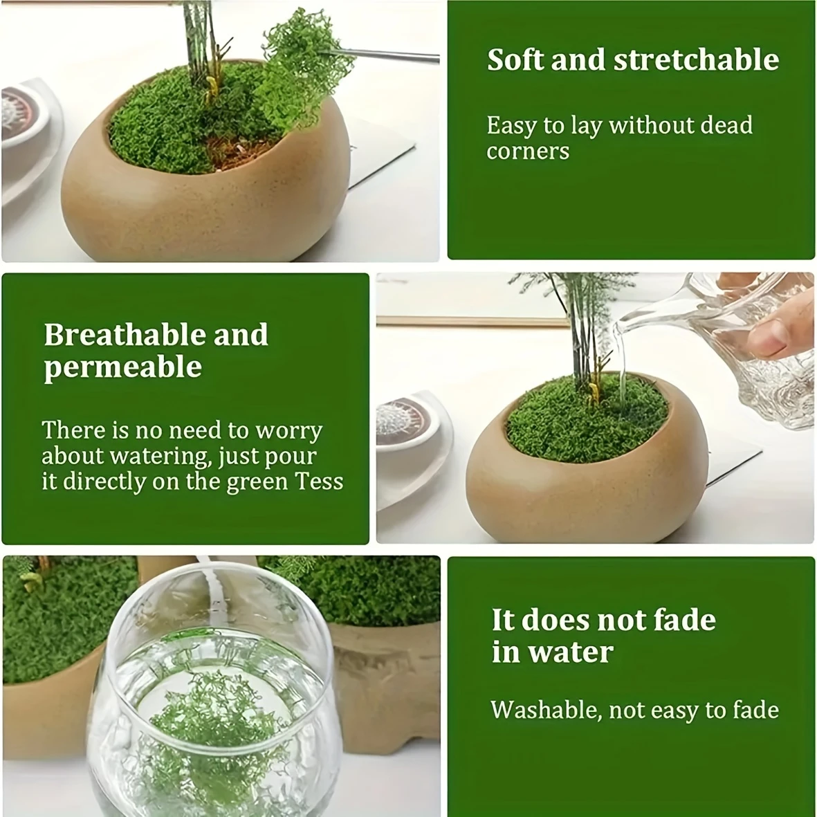 50g Fake Moss DIY Crafts Grass - Sphagnum Moss Dry ulasan dan harga