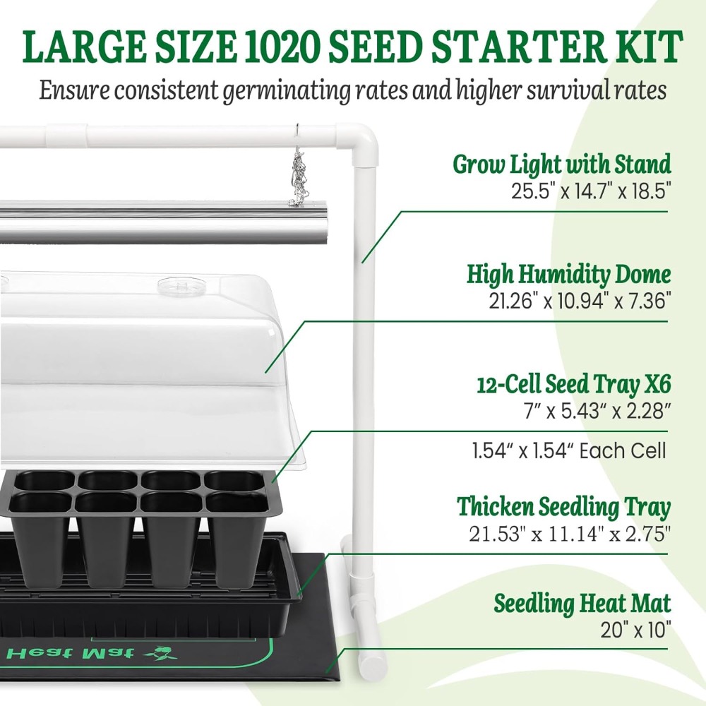Seed Starter Kit with Grow Lig - Humidity Dome Kit ulasan dan harga