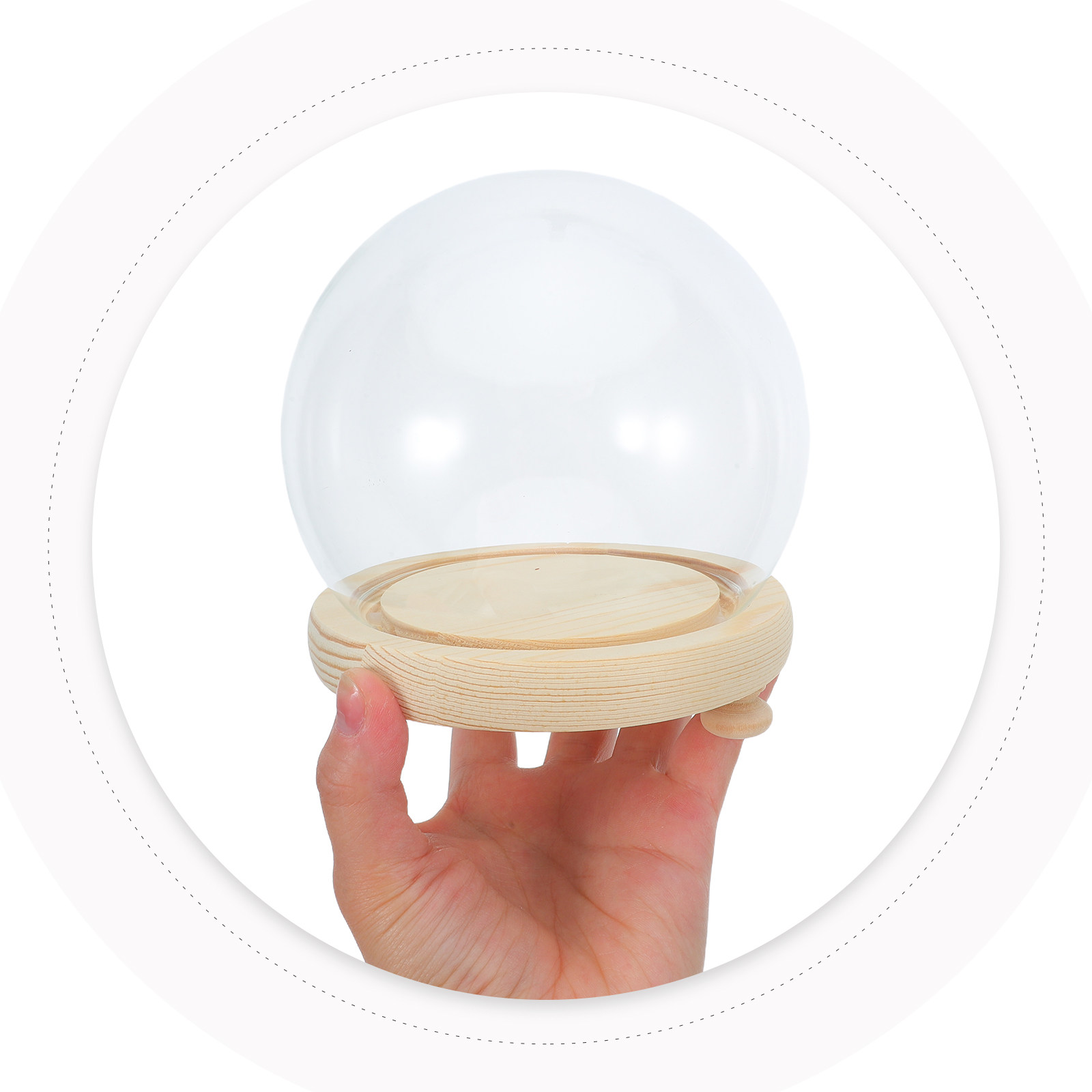 Dried Flower Glass Dome Displa - Plastic Dome Clear ulasan dan harga
